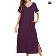 thumbnail image 5 of Qarigey Batas de algodón para mujer: favorecedoras y cómodas para un look romántico diario Camisones y camisones de mujer Sexy Vestidos fucsia SG, 5 of 5