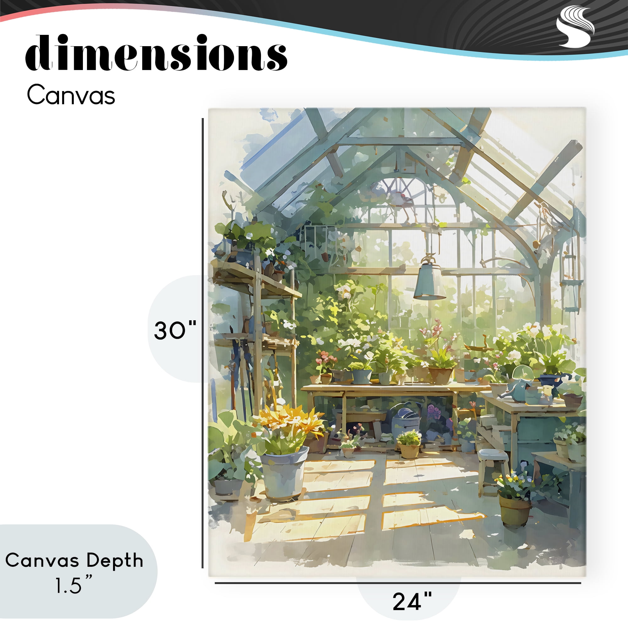 Stupell Industries Sunlit Greenhouse Plant Sanctuary Canvas Wall Art, design by Creative Studio