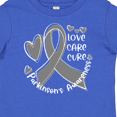 thumbnail image 4 of Inktastic Love, Care, Cure Parkinson's Awareness with Gray Ribbon Boys or Girls Baby T-Shirt, 4 of 5