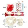 thumbnail image 2 of Eoozwa 6PCS Set Wooden Heart Shaped Daydream Catchers Set DIY Valentines's Day Handicraft Bedroom Wall Decoration Hanging Decoration, 2 of 6