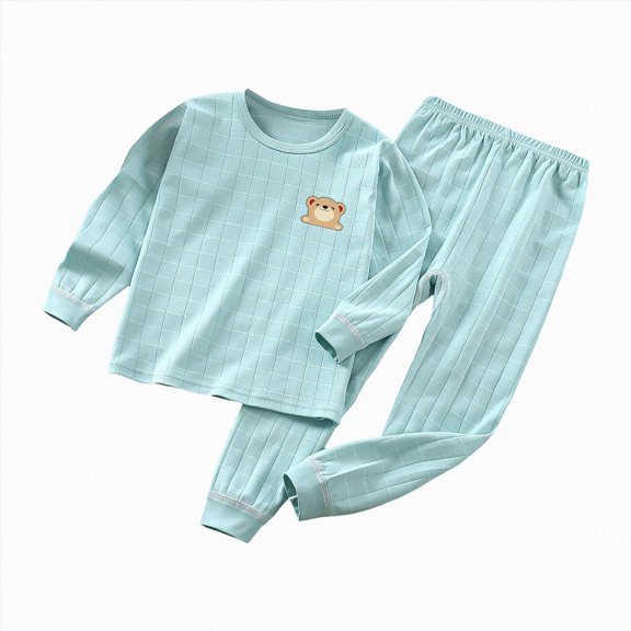 Girls' Snug-fit Cotton Matching Pajama Set Soft & Cute for Kids 6-12 Months 12-24 Months 2t 3t 4t 5t 6t 7t 8t 9t Children(Light Blue,9-10 Years)