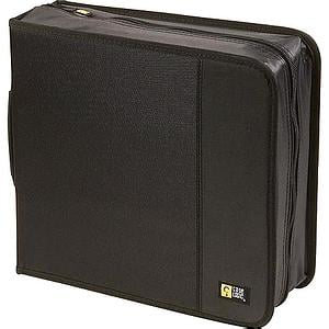 - Case Logic 208 Capacity CD Wallet - Clamshell - Nylon - Black - 208 CD/DVD