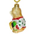 thumbnail image 3 of STP Goods Bear with Accordion Glass Christmas Ornament 3.9" (10 cm) Hand-Painted Christmas Tree Ornament Collectible Christmas Tree Hanging Decoration, Beige and Gold, 3 of 3