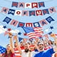 thumbnail image 4 of Independence Day Flag Statue of Liberty Yard Sign, 4th of July Memorial National Party Supplies Decorations Balloons, Foldable Metal Frame Wooden Base, High-Quality Printing, for Outdoor, 4 of 8