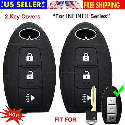 2pcs Silicone 3B Case Rubber Cover Protector Fob Holder for Infiniti Smart Key