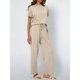 thumbnail image 5 of Traje Deportivo Informal de Dos Piezas para Mujer, Ropa Deportiva de Viaje, Corta y Pierna . Traje Color Albaricoque S, 5 of 7