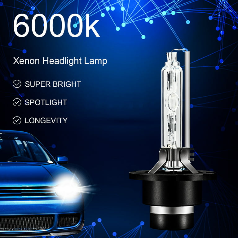 2Pcs D2S 6000K 35W Car Xenon Lamp Headlight Replacement Bulbs