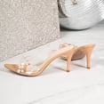 thumbnail image 5 of DIVVce Clear Pearl Embellished Mule Heel Sandals For Women Open Toe Slip On Comfort Evening Footwear, 5 of 8