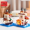 thumbnail image 4 of Thousand Sunny Micro Building Blocks Linkgo One Piece Pirate Ship Polortang Going Merry Model Connection Mini Bricks Figure Toys,68646,With Box, 4 of 7