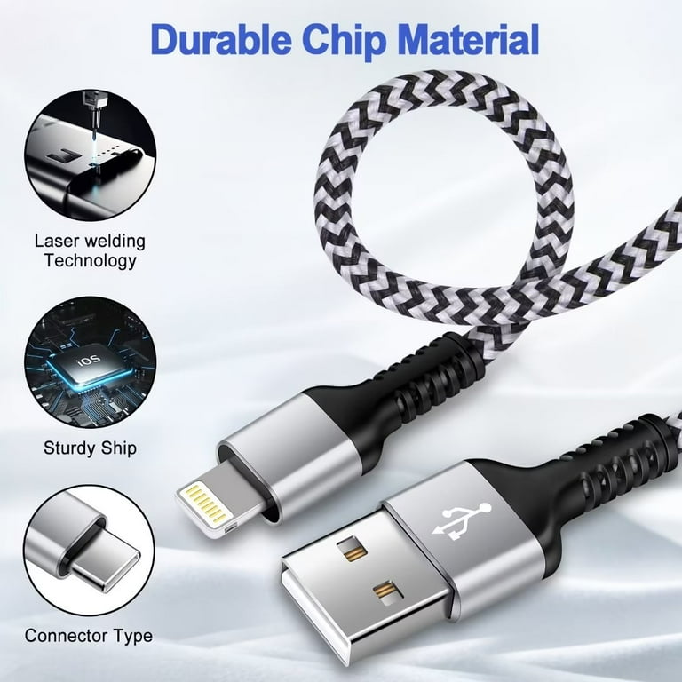 Haoano iPhone Charger Block, Multi-Port USB Wall Charger, 3ft