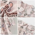 thumbnail image 5 of Little Girls Dresses Floral Print Long Sleeve Dress With Collar Kids Casual Party Wear Clothing Light Pink Size 7-8T, 5 of 8
