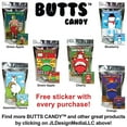 thumbnail image 3 of Alien Butts Gummy Blueberry & Green Apple Fruit Jelly Disks Funny Unique Easter Basket Candy Gift Birthday for Girl, Boy & Teens, 3 of 6