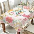 thumbnail image 4 of Coolnut Easter Bunny Eggs Tablecloth, Waterproof Washable Polyester Square Table Cover, Durable Tablecloth for Kitchen Dining Table Party Decor, 60"X 90", 4 of 7