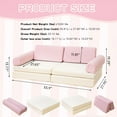 thumbnail image 2 of AWQM 8 Piece Modular Children's Play Sofa, Convertible Play Children's Sofa, Rebound Foam Sofa, Corduroy Fabric Toddler Sofa for Playroom/Bedroom, Children's Furniture,Pink, 2 of 10