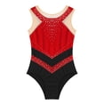 thumbnail image 4 of iiniim Gymnastics Leotard Girls Dance Sleeveless Tank Ballet Unitard One-Piece Bodysuit Red 12, 4 of 7
