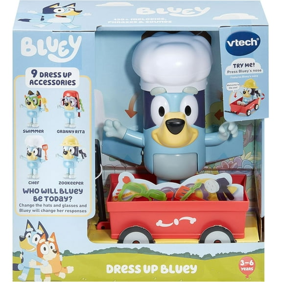 VTech DRESS UP BLUEY Official Character Interactive Kid's Toy
