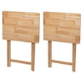 thumbnail image 6 of Mainstays Solid Rubberwood Folding TV Tray Tables, Set of 2, Natural, 6 of 9