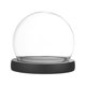 thumbnail image 1 of Cúpula de Vidrio Cloche Uxcell, Tarro Esférico D3.9In con Base de Madera para DIY Globos de Nieve/Pequeñas Plantas/Flores/Velas/Modelos/Souvenirs, Caja de Exhibición de Vidrio [Negro], 1 of 6