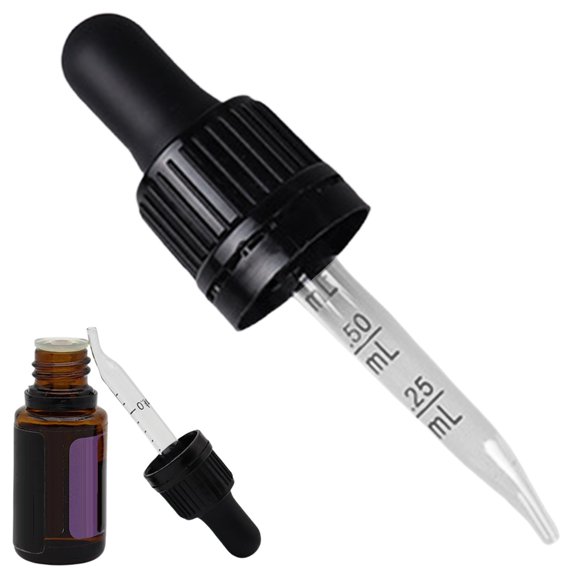AKEGAMN Liquidation! Verres Calibrés pour Bouteille de 1 Oz/15 ml, Bouchons de Précision pour Liquide – avec tube en Verre/plastique Calibré et Embout Effilé