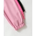 thumbnail image 6 of Little Girls Clothes Girls Pants Kids 3-Pack Joggers Girls Cargo Casual Elastic Waist Pants for Girls 4T 5T Size 6 7 8 Black Pink, 6 of 8