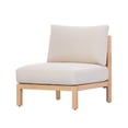 thumbnail image 3 of Christopher Knight Home 3-Piece Wood Outdoor Sofa Set with Rope Back and Beige Cushions, Light Teak, 3 of 13