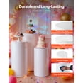 thumbnail image 3 of VEVOR Wedding Flower Stand, 3PCS 23.62/29.53/35.43 inch Round Cylinder Plinth, White Pedestal Stand with PVC Lid, Cylindrical Pedestal Stands for Wedding, Party, Birthday, Art Decor, 33.07 lbs Load, 3 of 9