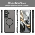 thumbnail image 2 of YEYKX Magnetic for Samsung Galaxy S25 FE 5G Case [Compatible with MagSafe] [Military Grade Drop Protection] Translucent Matte Shockproof Phone Case,Black, 2 of 7