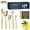 Gold Solid Color Set, variant on 20PCS Stainless Steel Cutlery Sets Party Tableware Dining Kitchen Fork Spoons