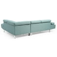 thumbnail image 4 of Glory Furniture Riveredge Twill Fabric Sectional in Teal, 4 of 7