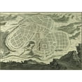 thumbnail image 2 of Vintage Maps 32x24 White Modern Wood Framed Museum Art Print Titled - Antique Map of Jerusalem, 2 of 4