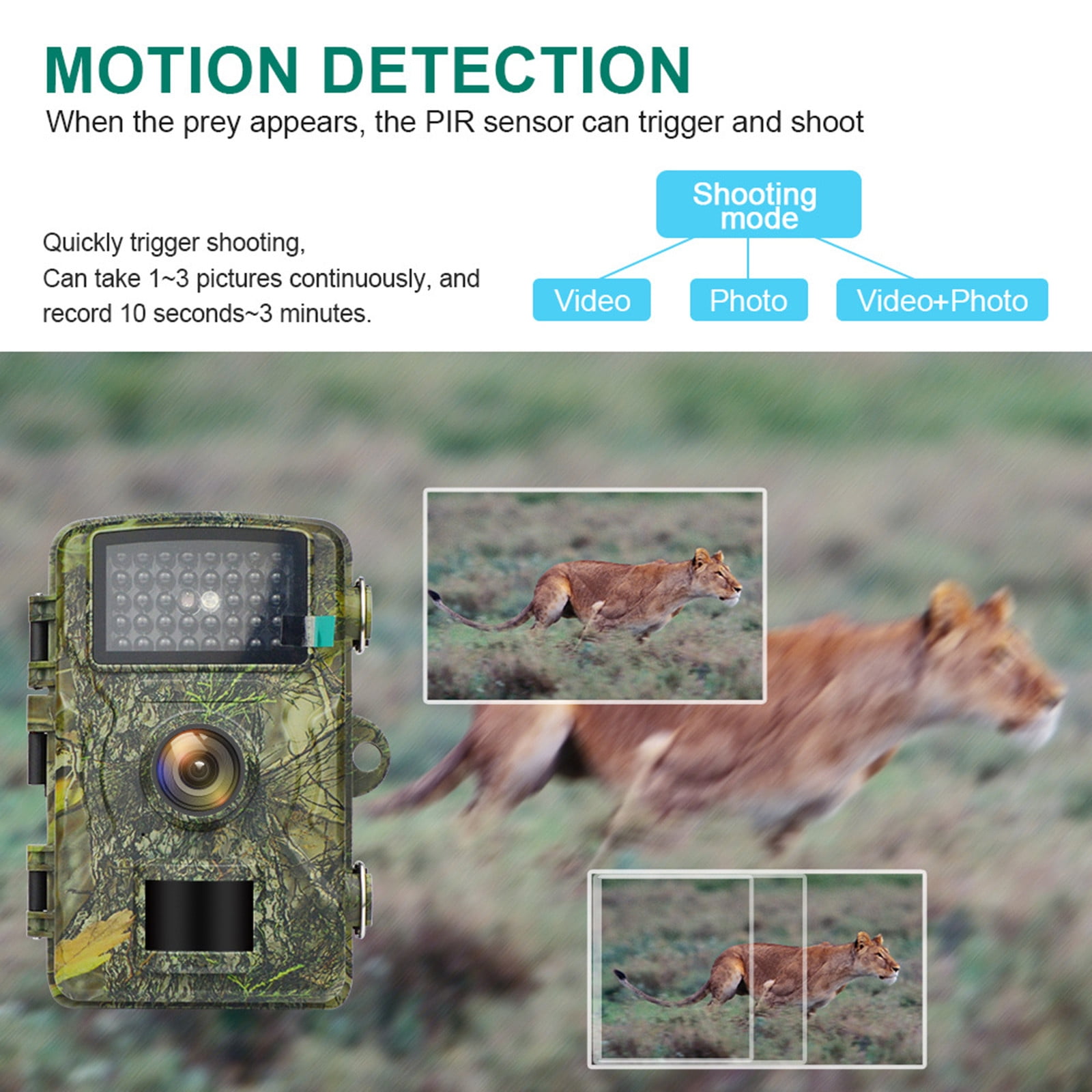 SCNOR Video Cameras-HD 1080p/720p Camcorder,Waterproof Mini Security Surveillance Night Vision Camera,Tripod/Helmet/Chest/Car Mounts,Portable Video Recorder,Hunting Trail Outdoor Camera