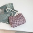 thumbnail image 4 of Bolsa de bolsas de la escuela linda con bolso de hombro con cremallera para mujeres niñas (a cuadros), 4 of 9