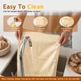 thumbnail image 5 of Beeswax Sourdough Bread Bags, 2 Pack XL 17"x13" Reusable Organic Cotton Linen Storage Bag for Homemade Bread Keeps Bread Fresh, 5 of 8