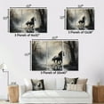 thumbnail image 4 of Designart "Misty Morning Grey Horse wall decor I" Animals Metal Wall Decor Set, 4 of 5
