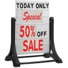 AARCO Products ROC-4 The Rocker- deluxe double sided sidewalk sign with changeable letterboard