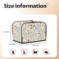 thumbnail image 4 of Funda para tostadora de 2 rebanadas con diseño floral, funda protectora contra el polvo y las huellas dactilares para pan, de poliéster, fundas para pequeños electrodomésticos de cocina, 4 of 6