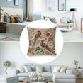 thumbnail image 3 of Birds, Flowers Linen toss pillowcase decoration pillowcase gifting preferred 20x20 inch cushion cover 2 sets sofa pillowcase sofa bedroom living room car, 3 of 8