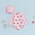 thumbnail image 2 of JUMEYU Girls Swimsuit Baby Girls' One Piece Swimsuit Rash Guard Swimwear Long Sleeve with UPF 50+ Sun Protection 3T 4T (Hot Pink,3-4 Years), 2 of 6