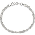 thumbnail image 4 of Sterling Silver Fancy Braided Bracelet (7.5 X 5) Made In Italy qg3299-7.5, 4 of 5