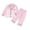 Pink, variant on Lopecy-Sta Satin Pajama Sets Unisex Boys and Girls Silk Button Down Long Sleeve Top & Pants Sleepwear 2PCS Loungewear PJS