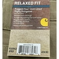 thumbnail image 6 of Carhartt Men's Rugged Flex Relaxed Fit Canvas Flannel Pant Dark Khaki Size 40x30, 6 of 6