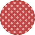 thumbnail image 1 of Ahgly Company Indoor Round Patterned Bean Red Area Rugs, 4' Round, 1 of 6
