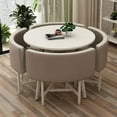 thumbnail image 4 of стол обеденный Dining Table Set 4 Chairs Comedor 4 Sillas My Lux Decor Round, 4 of 54