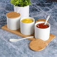 thumbnail image 2 of Gibson Home Gracious Dining 10 Piece Condiment Jars W/ Spoon and Lid Set, 2 of 5
