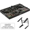 Hercules DJControl Inpulse 200 Portable USB DJ Controller with Laptop Stand for Workstations