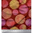 thumbnail image 1 of Soimoi Red Poly Georgette Fabric Artistic Floral Fabric Prints By Yard 42 Inch Wide, 1 of 5