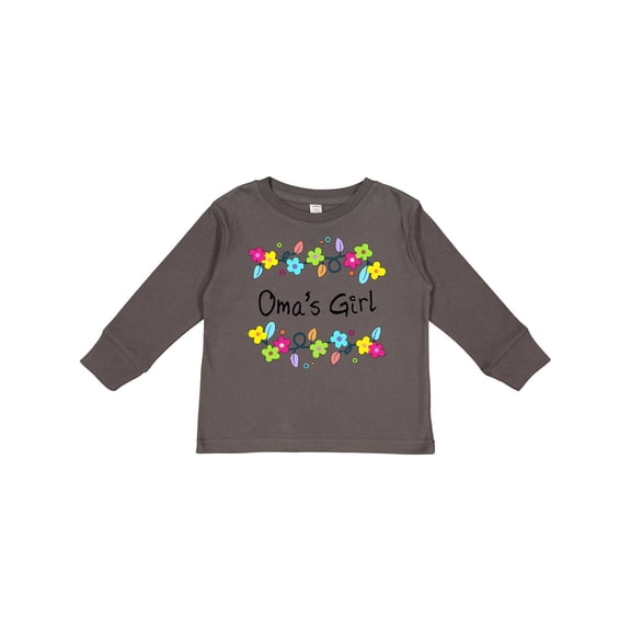 Inktastic Omas Girl- Bright Flowers Girls Long Sleeve Toddler T-Shirt