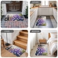 thumbnail image 6 of Purple Spring Floral Door Mat&nbsp;Indoor Outdoor Entrance,Non Slip Small Rug for Kitchen Bathroom Entryway Rug,Watercolor Lavender Bee Daisy Botanical Washable Doormat Floor Mat 18x30 Inch, 6 of 8