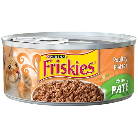 (24 Pack) Friskies Classic Pate Poultry Platter Wet Cat Food, 5.5 , 5.5 oz. Cans