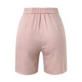 thumbnail image 5 of B91xZ Shorts en Coton et Lin pour Femmes Coupe Décontractée Taille Haute Décontractée 4 Poches Randonnée Été 2023, Rose TG, 5 of 5